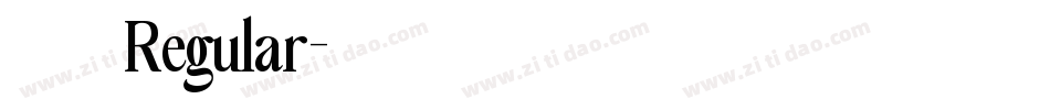 我情深你若懂 Regular字体转换